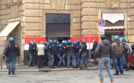 Al Fano manda Polizia a sgomberare CasaPound