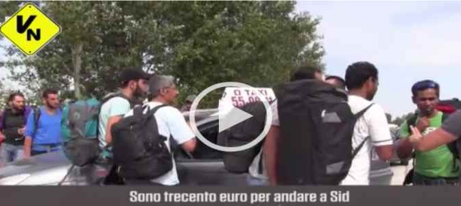 Profughi contrattano viaggio in Taxi verso Austria – VIDEO