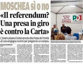 IMAM A FESTA PD’: “VOTARE E’ CONTRO COSTITUZIONE”, APPLAUSI