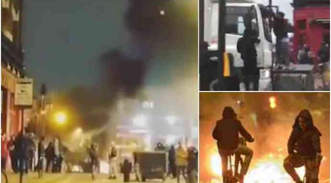 LONDRA BRUCIA: AFRO-ISLAMICI METTONO A FERRO E FUOCO CAPITALE GB – VIDEO
