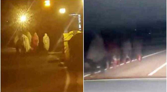 In fila indiana in autostrada: clandestini fermati nella notte