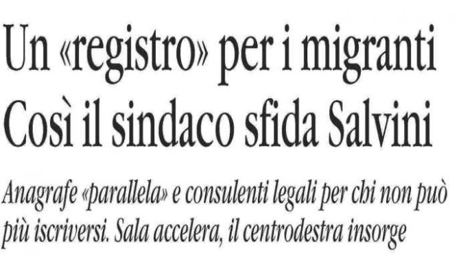 Milano, il PD si inventa l’anagrafe parallela per clandestini