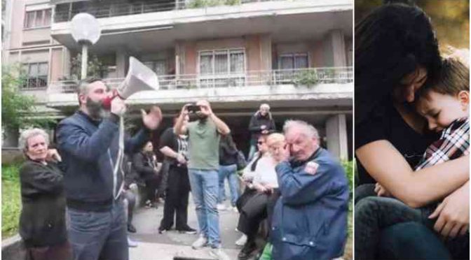 Bimba italiana cacciata da casa popolare per darla ai Rom, rivolta – VIDEO