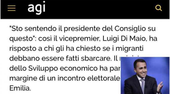 E’ Di Maio il complice di Sea Watch nel governo, vuole farli scendere