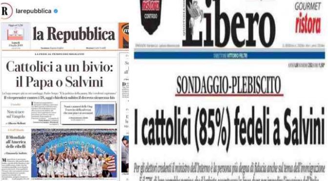 I cattolici hanno già scelto Salvini contro Bergoglio