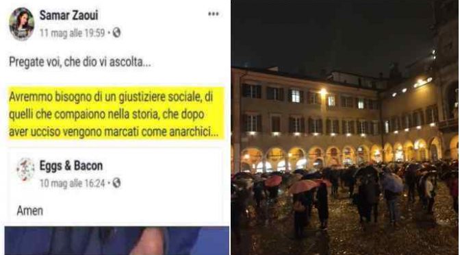 Modena, i Pd in piazza convocati dall’islamica che vuole eliminare Salvini – VIDEO