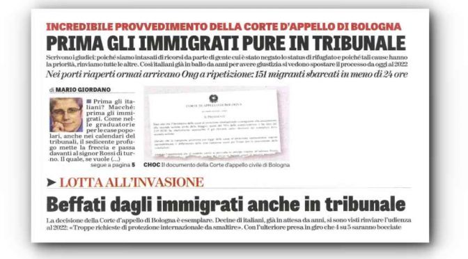 In Tribunale prima gli immigrati: italiani rinviati al 2022