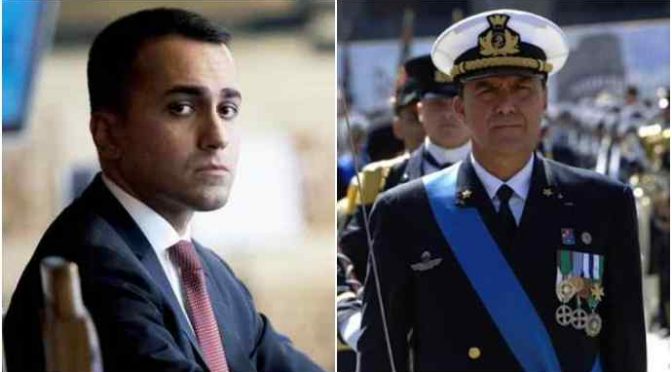 L’ammiraglio De Felice sfida Di Maio: “Inadeguato, non sa difendere la Patria”