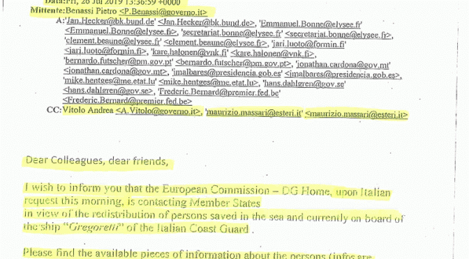 Gregoretti, Conte: “Non sapevo”, mail inviata da Chigi lo smentisce