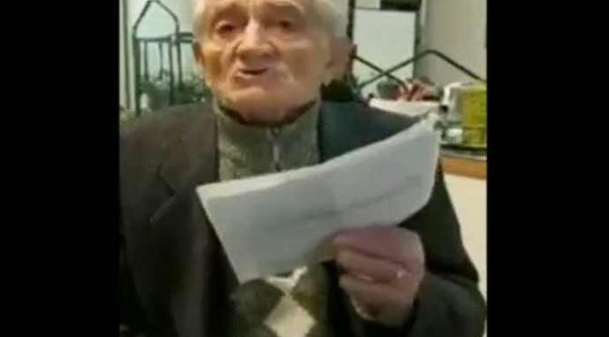 Nonno Emilio, bolognese di 90 anni lancia appello: “Dobbiamo votare Salvini” – VIDEO