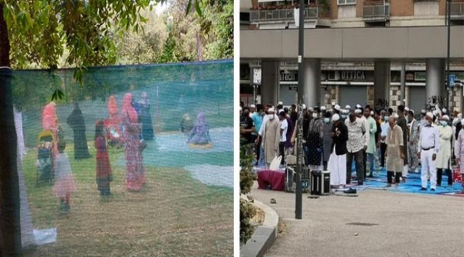 Ramadan con donne nel recinto a Roma: piazza vietata agli italiani