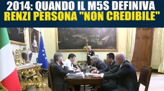 Nel 2014 Renzi era “non credibile”, oggi si spartiscono le poltrone