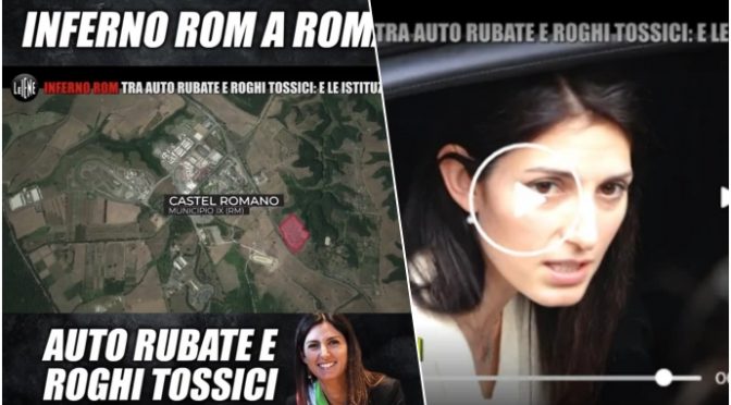 Roma: le auto rubate nel campo nomadi del Comune, Raggi approva – VIDEO