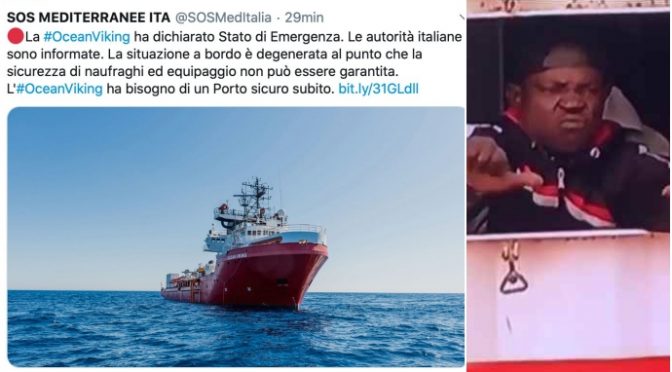 Pd esige lo sbarco in Italia dei clandestini teppisti della nave francese Ocean Viking