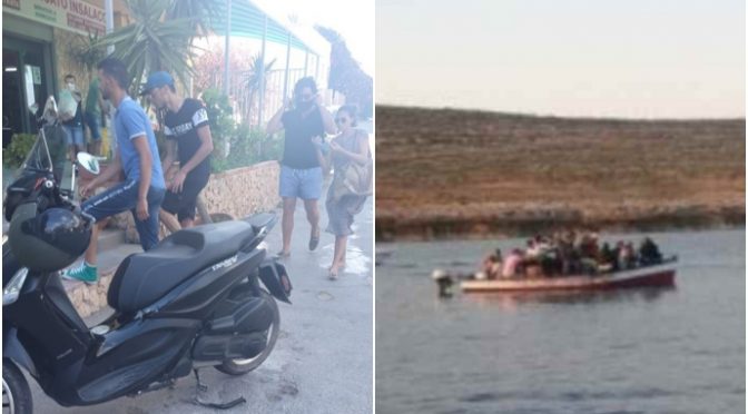 Lampedusa: tunisini appena sbarcati vanno a fare shopping – VIDEO