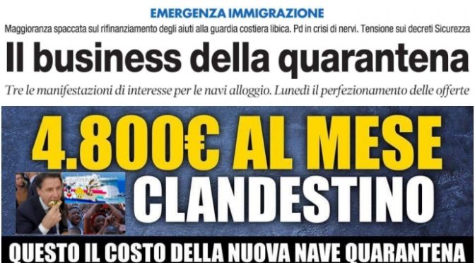 Nave di lusso imbarcherà altri 200 clandestini: boom di positivi a Lampedusa dopo sbarchi