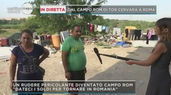 Campo rom a Roma: gli occupanti chiedono soldi per tornare in Romania – VIDEO