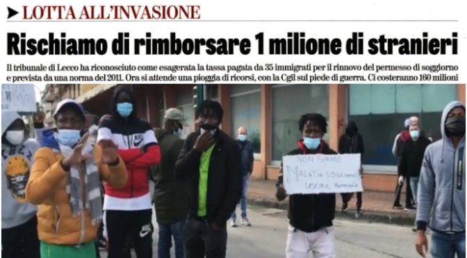 Grazie alla Cgil italiani devono versare la paghetta ad 1 milione di immigrati