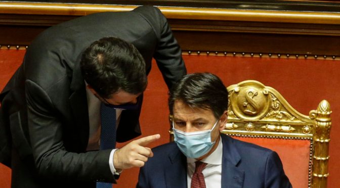 CONTE SI E’ DIMESSO: ORA VOGLIAMO ELEZIONI, PD E M5S UN ALTRO GOVERNO CONTE