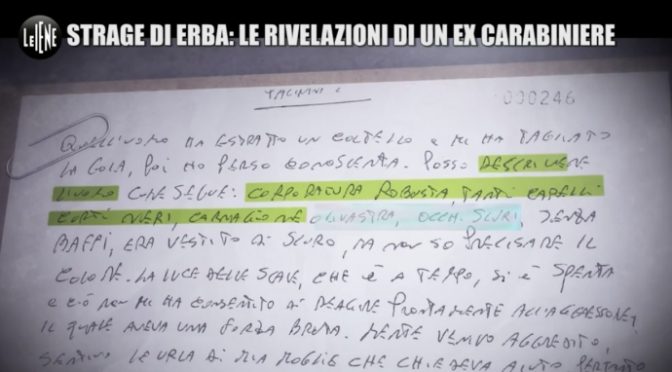 Strage di Erba: non si doveva indagare su immigrati, le rivelazioni esclusive di un ex carabiniere – VIDEO