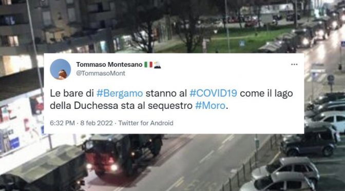 Giornalista Montesano e tweet su bare Bergamo