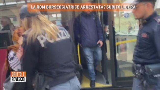 Borseggiatrice rom subito liberata dopo furto: 2 ore in caserma – VIDEO