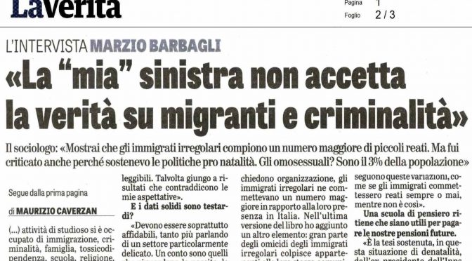 Sociologo: “La mia sinistra nasconde i crimini degli immigrati”