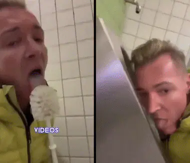 Martin Neumaier, il candidato gay tedesco gode a leccare i bagni pubblici