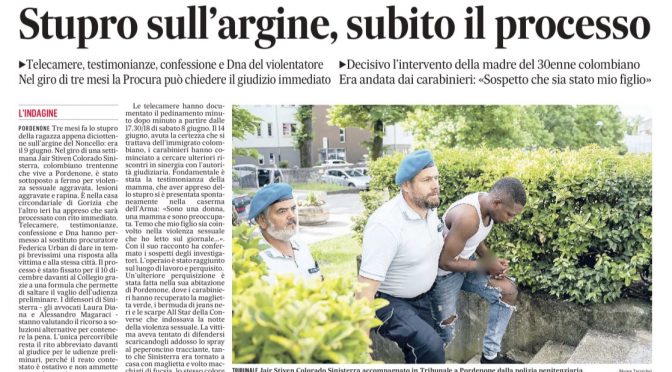 Brutalmente stuprata da immigrato a 18 anni